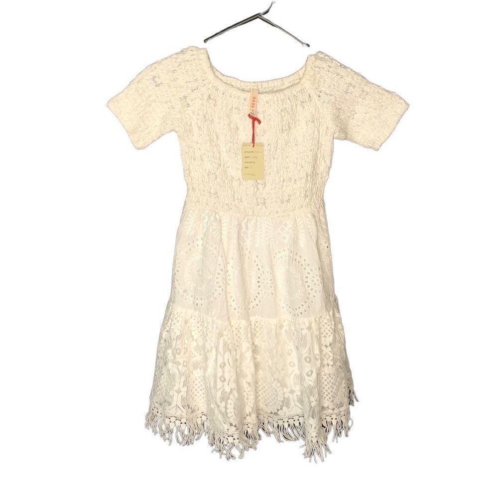 Raga Prairie Boho Eyelet mini dress Size S NWT